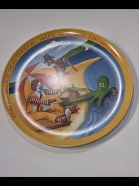 Ronald McDonald Yellow Beach Plate